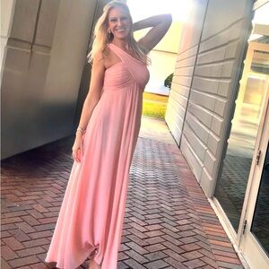 lulus Blush One Shoulder Dress